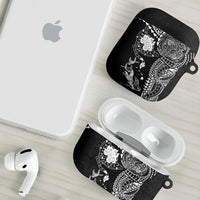 Hawaiian Manta Ray Tribal AirPods Case Polynesian Art Motifs Black Color LT03 - Polynesian Pride