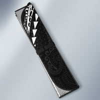 Hawaiian Manta Ray Tribal Auto Sun Shade Polynesian Art Motifs Black Color