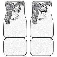 Hawaiian Manta Ray Tribal Car Mats Polynesian Art Motifs White Color LT03 - Polynesian Pride