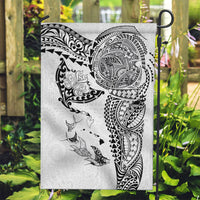 Hawaiian Manta Ray Tribal Garden Flag Polynesian Art Motifs White Color LT03 Garden Flag White - Polynesian Pride