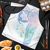 Hawaiian Manta Ray Tribal Apron Polynesian Art Motifs Sweet Pastel LT03 Multicolor - Polynesian Pride