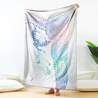 Hawaiian Manta Ray Tribal Blanket Polynesian Art Motifs Sweet Pastel