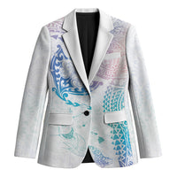 Hawaiian Manta Ray Tribal Blazer Polynesian Art Motifs Sweet Pastel LT03 Unisex Multicolor - Polynesian Pride