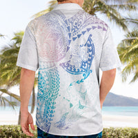 Hawaiian Manta Ray Tribal Hawaiian Shirt Polynesian Art Motifs Sweet Pastel LT03 - Polynesian Pride