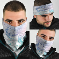 Hawaiian Manta Ray Tribal Neck Gaiter Polynesian Art Motifs Sweet Pastel LT03 - Polynesian Pride