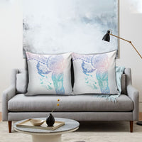 Hawaiian Manta Ray Tribal Pillow Cover Polynesian Art Motifs Sweet Pastel LT03 - Polynesian Pride