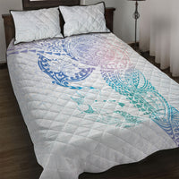 Hawaiian Manta Ray Tribal Quilt Bed Set Polynesian Art Motifs Sweet Pastel LT03 Multicolor - Polynesian Pride