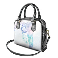Hawaiian Manta Ray Tribal Shoulder Handbag Polynesian Art Motifs Sweet Pastel LT03 - Polynesian Pride