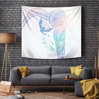 Hawaiian Manta Ray Tribal Tapestry Polynesian Art Motifs Sweet Pastel LT03 Multicolor - Polynesian Pride