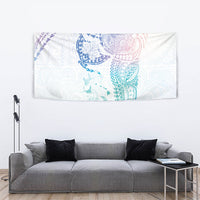 Hawaiian Manta Ray Tribal Tapestry Polynesian Art Motifs Sweet Pastel LT03 - Polynesian Pride