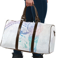 Hawaiian Manta Ray Tribal Travel Bag Polynesian Art Motifs Sweet Pastel