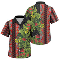 Maori Tukutuku Family Matching Short Sleeve Bodycon Dress and Hawaiian Shirt with Ferns Pohutukawa and Kowhai Tribal Moko Patterns LT03 Son's Shirt Multicolor - Polynesian Pride