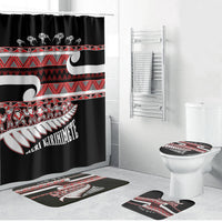 New Zealand Christmas Bathroom Set Funny Santa Claus Haka Dance with Tukutuku