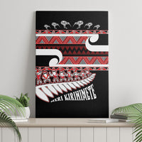 New Zealand Christmas Canvas Wall Art Funny Santa Claus Haka Dance with Tukutuku LT03 - Polynesian Pride