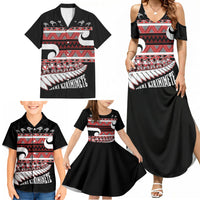 New Zealand Christmas Family Matching Summer Maxi Dress and Hawaiian Shirt Funny Santa Claus Haka Dance with Tukutuku LT03 - Polynesian Pride