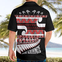 New Zealand Christmas Hawaiian Shirt Funny Santa Claus Haka Dance with Tukutuku LT03 - Polynesian Pride
