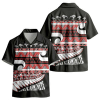 New Zealand Christmas Kid Hawaiian Shirt Funny Santa Claus Haka Dance with Tukutuku LT03 - Polynesian Pride