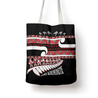 New Zealand Christmas Tote Bag Funny Santa Claus Haka Dance with Tukutuku