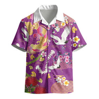 Hawaiian and Japanese Culture Together Kid Hawaiian Shirt Kakau Tribal Pattern and Irezumi Art Purple Color LT03 - Polynesian Pride