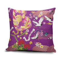 Hawaiian and Japanese Culture Together Pillow Cover Kakau Tribal Pattern and Irezumi Art Purple Color LT03 Purple - Polynesian Pride