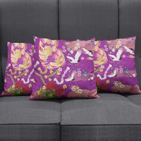 Hawaiian and Japanese Culture Together Pillow Cover Kakau Tribal Pattern and Irezumi Art Purple Color LT03 - Polynesian Pride