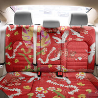 Hawaiian and Japanese Culture Together Back Car Seat Cover Kakau Tribal Pattern and Irezumi Art Red Color LT03 - Polynesian Pride