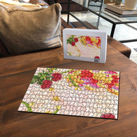 Japanese and Hawaiian Culture Fusion Puzzle Irezumi with Turtles and Lei Kakau Pattern Sunset Vibe LT03 - Polynesian Pride