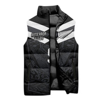 Aotearoa Rugby Custom Sleeveless Puffer Jacket Maori Tribal Motifs Stripes-Sporty Style LT03 - Polynesian Pride