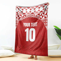 Custom Tonga Football Ngatu Tribal Tattoo Blanket LT03 - Polynesian Pride