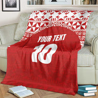 Custom Tonga Football Ngatu Tribal Tattoo Blanket LT03 - Polynesian Pride
