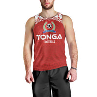 Custom Tonga Football Ngatu Tribal Tattoo Men Tank Top LT03 - Polynesian Pride