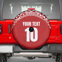 Custom Tonga Football Ngatu Tribal Tattoo Spare Tire Cover LT03 - Polynesian Pride
