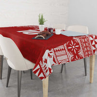 Custom Tonga Football Ngatu Tribal Tattoo Tablecloth LT03 - Polynesian Pride