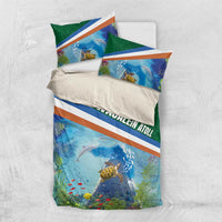 Marshall Islands Kwajalein Atoll Bedding Set Polynesian Pattern and Undersea Animals