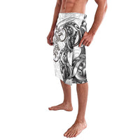 New Zealand Gecko Maori Art Tattoo Lavalava White Color LT03 - Polynesian Pride