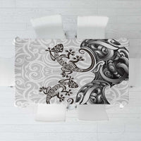 New Zealand Gecko Maori Art Tattoo Tablecloth White Color LT03 White - Polynesian Pride