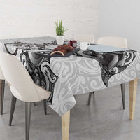 New Zealand Gecko Maori Art Tattoo Tablecloth White Color LT03 - Polynesian Pride