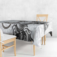 New Zealand Gecko Maori Art Tattoo Tablecloth White Color LT03 - Polynesian Pride