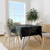 New Zealand Gecko Maori Art Tattoo Tablecloth Silver Fern and Paua Shell Mode LT03 - Polynesian Pride