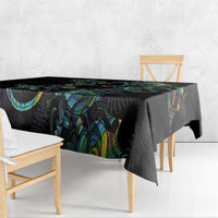 New Zealand Gecko Maori Art Tattoo Tablecloth Silver Fern and Paua Shell Mode LT03 - Polynesian Pride