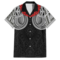 Samoan Traditional Art Tattoos Family Matching Mermaid Dress and Hawaiian Shirt Tatau Tribal Motifs with Ula Fala Black - Polynesian Pride