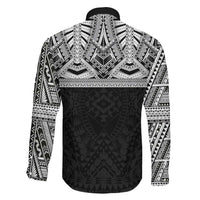 Samoan Traditional Art Tattoos Family Matching Summer Maxi Dress and Hawaiian Shirt Tatau Tribal Motifs with Ula Fala Black - Polynesian Pride