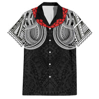 Samoan Traditional Art Tattoos Hawaiian Shirt Tatau Tribal Motifs with Ula Fala Black - Polynesian Pride