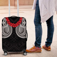 Samoan Traditional Art Tattoos Luggage Cover Tatau Tribal Motifs with Ula Fala Black - Polynesian Pride