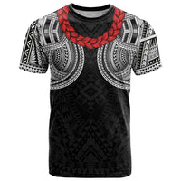 Samoan Traditional Art Tattoos T Shirt Tatau Tribal Motifs with Ula Fala Black - Polynesian Pride