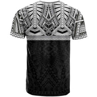Samoan Traditional Art Tattoos T Shirt Tatau Tribal Motifs with Ula Fala Black - Polynesian Pride