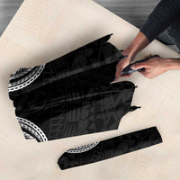 Samoan Traditional Art Tattoos Umbrella Tatau Tribal Motifs with Ula Fala Black - Polynesian Pride