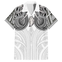 Samoan Traditional Art Tattoos Hawaiian Shirt Tatau Tribal Motifs with Ula Nifo White - Polynesian Pride