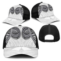 Samoan Traditional Art Tattoos Mesh Trucker Cap Tatau Tribal Motifs with Ula Nifo White LT03 - Polynesian Pride