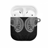 Samoan Traditional Art Tattoos AirPods Case Tatau Roman Reigns Black Color LT03 Black - Polynesian Pride